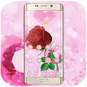 Free play online Pink luxury rose diamond wallpaper theme APK