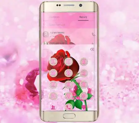 Play Pink luxury rose diamond wallpaper theme