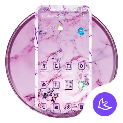 Play Pink Marble APUS Launcher theme APK