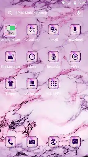 Play Pink Marble APUS Launcher theme as an online game Pink Marble APUS Launcher theme with UptoPlay