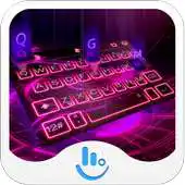 Free play online Pink Neon Hologram Keyboard Theme For TouchPal APK