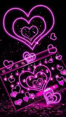 Play Pink Neon Love Keyboard