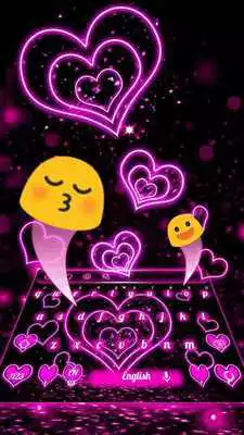 Play Pink Neon Love Keyboard