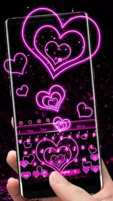 Play Pink Neon Love Keyboard