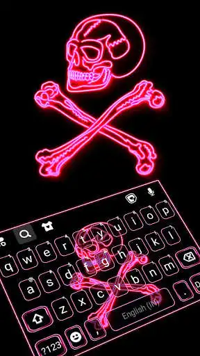 Play Pink Neon Skull Keyboard Background  and enjoy Pink Neon Skull Keyboard Background with UptoPlay