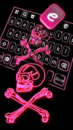 Play Pink Neon Skull Keyboard Background as an online game Pink Neon Skull Keyboard Background with UptoPlay