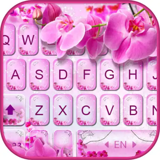 Free play online Pink orchid Keyboard Theme APK
