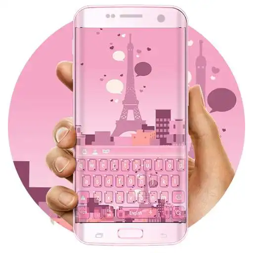 Run free android online Pink Paris dream keyboard APK