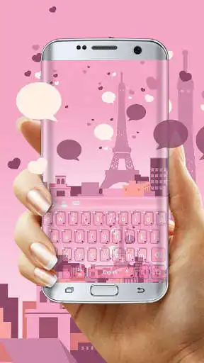 Play APK Pink Paris dream keyboard  and enjoy Pink Paris dream keyboard with UptoPlay keyboard.theme.k820003810
