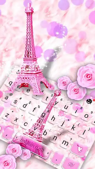 Play Pink Paris Tower Keyboard Theme  and enjoy Pink Paris Tower Keyboard Theme with UptoPlay