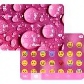 Free play online Pink Raindrops Emoji Keyboard APK