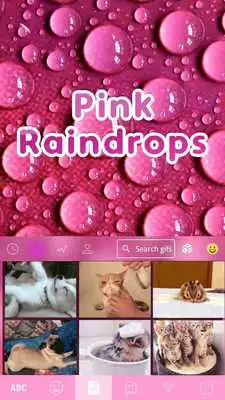 Play Pink Raindrops Emoji Keyboard