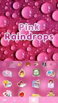 Play Pink Raindrops Emoji Keyboard