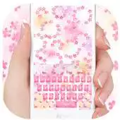 Free play online Pink romantic cherry keyboard theme APK