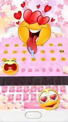 Play Pink romantic cherry keyboard theme