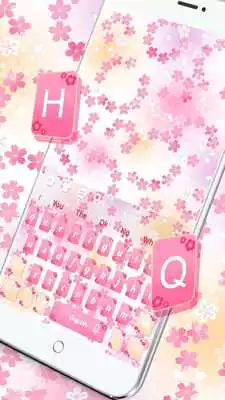 Play Pink romantic cherry keyboard theme