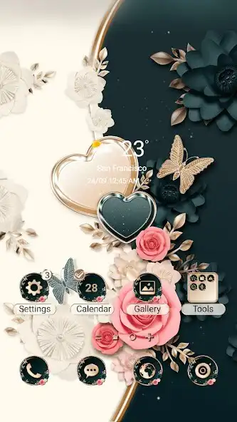 Play Pink Rose and Teal - Wallpaper  and enjoy Pink Rose and Teal - Wallpaper with UptoPlay