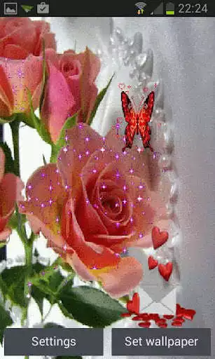 Play Pink Rose Butterfly LWP