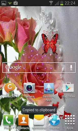 Play Pink Rose Butterfly LWP
