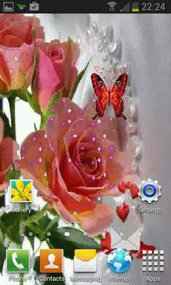 Play Pink Rose Butterfly LWP