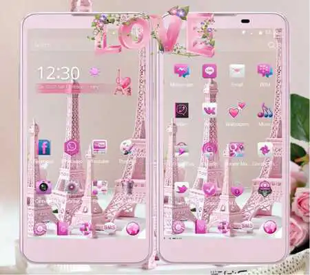 Play Pink Rose Eiffel Tower Theme
