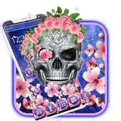 Free play online Pink Rose Flower Skull Theme APK