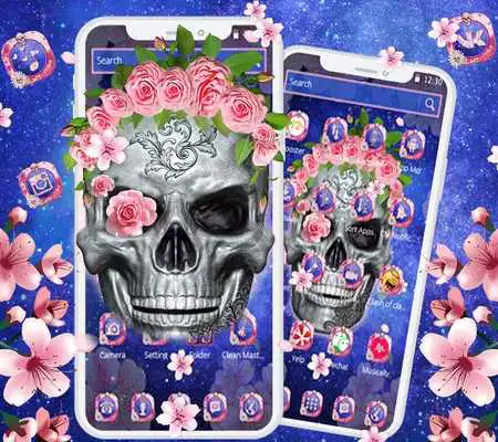 Play Pink Rose Flower Skull Theme