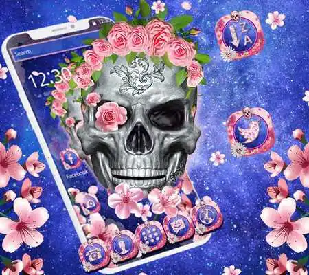 Play Pink Rose Flower Skull Theme