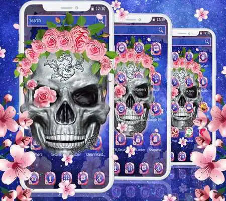 Play Pink Rose Flower Skull Theme