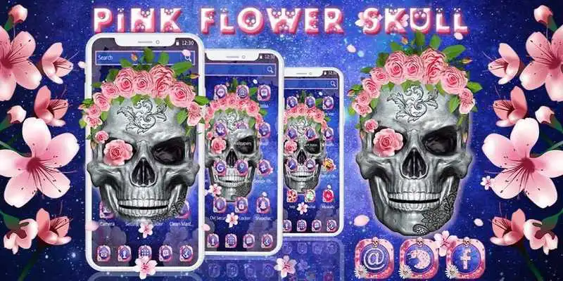 Play Pink Rose Flower Skull Theme