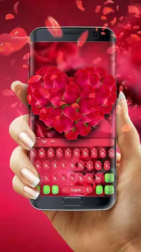 Play APK Pink Rose Petal Flying Keyboard  and enjoy Pink Rose Petal Flying Keyboard with UptoPlay keyboard.theme.k820003925