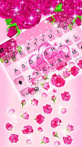 Play Pink Roses Gravity Keyboard Background as an online game Pink Roses Gravity Keyboard Background with UptoPlay
