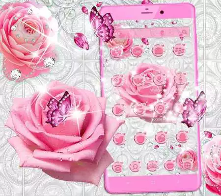 Play Pink Rose Sparkling Diamond Theme