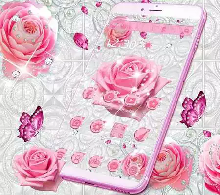 Play Pink Rose Sparkling Diamond Theme