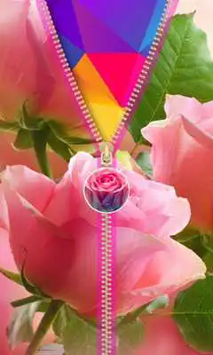 Play Pink Roses Zipper Lock