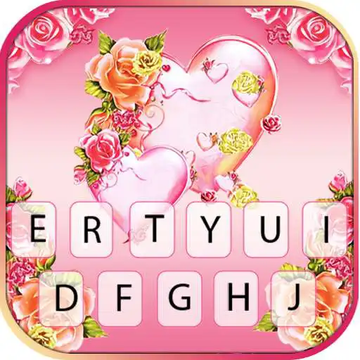 Play Pink Rosy Hearts Keyboard Background APK