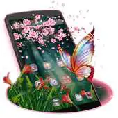 Free play online Pink Sakura Butterfly Theme APK
