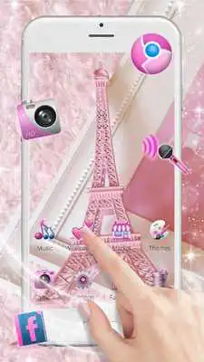 Play Pink Shiny Eiffel Paris