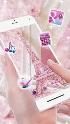 Play Pink Shiny Eiffel Paris