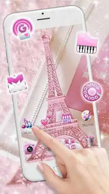 Play Pink Shiny Eiffel Paris