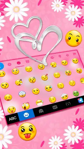 Play Pink Silver Heart Keyboard Theme as an online game Pink Silver Heart Keyboard Theme with UptoPlay