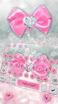 Play Pink Silver Luxury Bow Keyboard Play Pink Silver Luxury Bow Keyboard