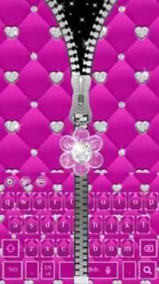 Play Pink Sparkle Zipper Girly Diamond Keyboard