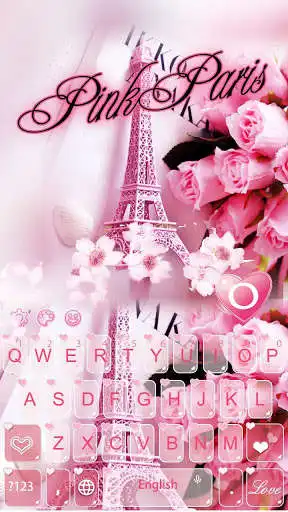 Play APK Pink Sweet Paris Tower Keyboard  and enjoy Pink Sweet Paris Tower Keyboard with UptoPlay keyboard.theme.k820001107