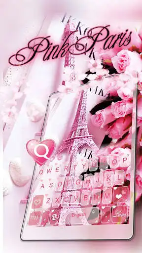 Play APK Pink Sweet Paris Tower Keyboard  and enjoy Pink Sweet Paris Tower Keyboard with UptoPlay keyboard.theme.k820001107