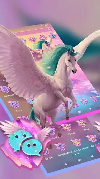 Play Pink Unicorn Launcher Theme as an online game Pink Unicorn Launcher Theme with UptoPlay