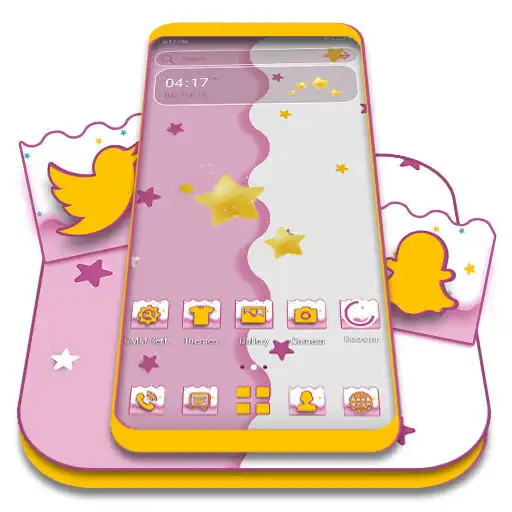 Play Pink White Wave Theme APK Play Pink White Wave Theme APK