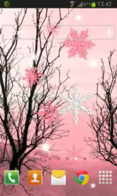 Play Pink Winter Live Wallpaper
