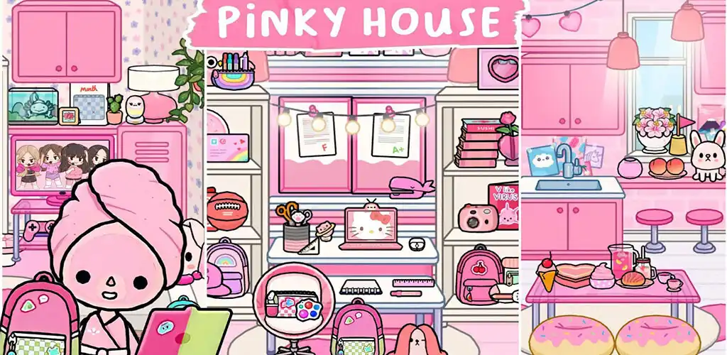Play Pinky Toca Boca House Ideas  and enjoy Pinky Toca Boca House Ideas with UptoPlay