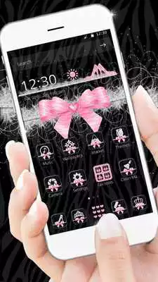 Play Pink Zebra Bow Feather Theme